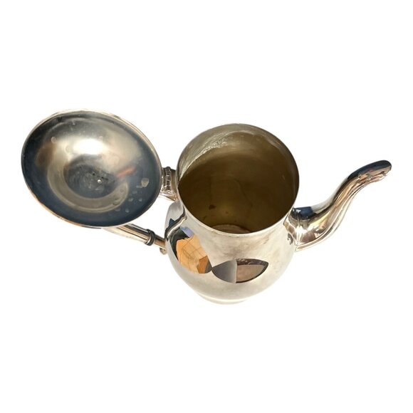 Vintage Oneida Community Paul Revere Reproduction Silverplate Coffee Pot – Pinea - Picture 8 of 10